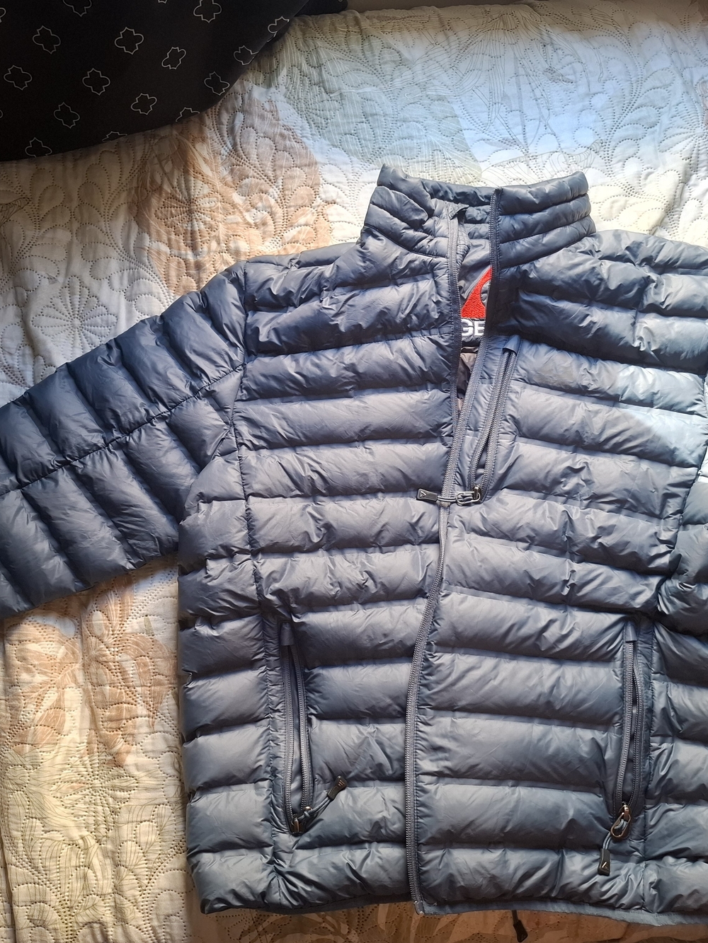 Gerry Weber Men's Light Blue Quilted Puffer Jacket